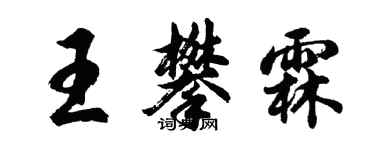 胡问遂王攀霖行书个性签名怎么写