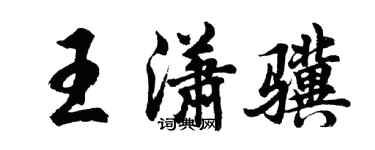 胡问遂王潇骥行书个性签名怎么写