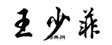 胡问遂王少菲行书个性签名怎么写