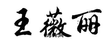 胡问遂王薇丽行书个性签名怎么写