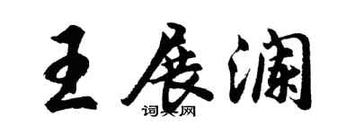 胡问遂王展澜行书个性签名怎么写