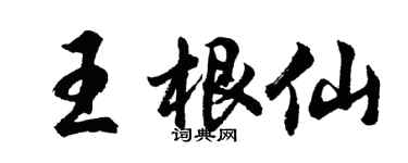 胡问遂王根仙行书个性签名怎么写