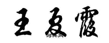 胡问遂王夏霞行书个性签名怎么写