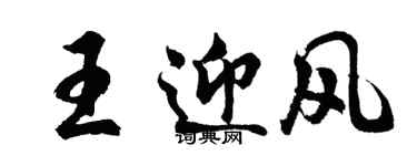 胡问遂王迎风行书个性签名怎么写