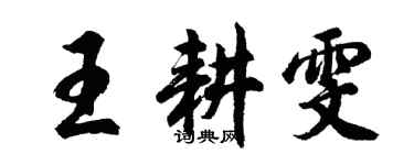 胡问遂王耕雯行书个性签名怎么写