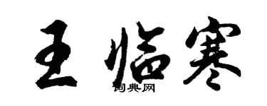 胡问遂王临寒行书个性签名怎么写