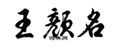 胡问遂王颜名行书个性签名怎么写