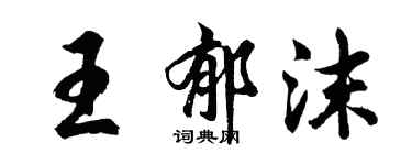 胡问遂王郁沫行书个性签名怎么写
