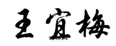 胡问遂王宜梅行书个性签名怎么写