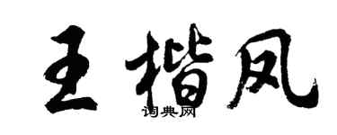 胡问遂王楷凤行书个性签名怎么写