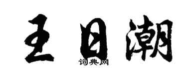 胡问遂王日潮行书个性签名怎么写