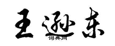 胡问遂王逊东行书个性签名怎么写