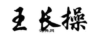 胡问遂王长操行书个性签名怎么写