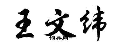 胡问遂王文纬行书个性签名怎么写