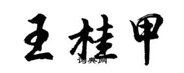 胡问遂王桂甲行书个性签名怎么写