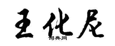 胡问遂王化尼行书个性签名怎么写