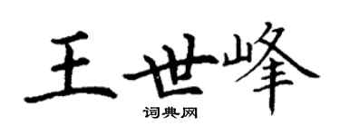 丁谦王世峰楷书个性签名怎么写