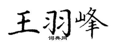 丁谦王羽峰楷书个性签名怎么写