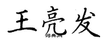丁谦王亮发楷书个性签名怎么写