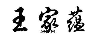 胡问遂王家蕴行书个性签名怎么写