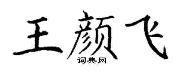 丁谦王颜飞楷书个性签名怎么写