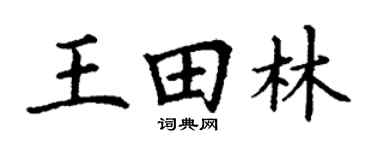 丁谦王田林楷书个性签名怎么写