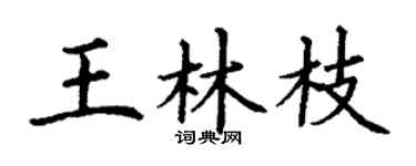 丁谦王林枝楷书个性签名怎么写