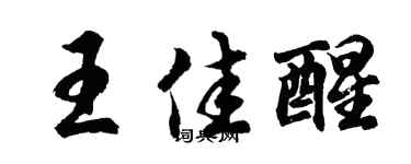 胡问遂王佳醒行书个性签名怎么写