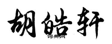 胡问遂胡皓轩行书个性签名怎么写