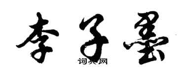 胡问遂李子墨行书个性签名怎么写