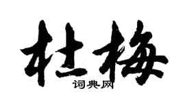 胡问遂杜梅行书个性签名怎么写