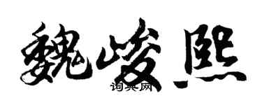 胡问遂魏峻熙行书个性签名怎么写