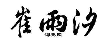 胡问遂崔雨汐行书个性签名怎么写