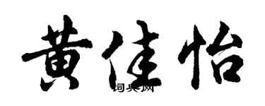 胡问遂黄佳怡行书个性签名怎么写