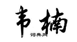 胡问遂韦楠行书个性签名怎么写