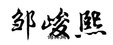 胡问遂邹峻熙行书个性签名怎么写