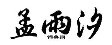 胡问遂孟雨汐行书个性签名怎么写