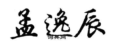 胡问遂孟逸辰行书个性签名怎么写