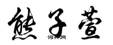 胡问遂熊子萱行书个性签名怎么写