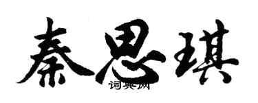 胡问遂秦思琪行书个性签名怎么写
