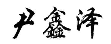 胡问遂尹鑫泽行书个性签名怎么写