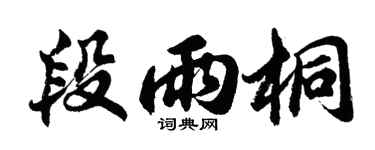 胡问遂段雨桐行书个性签名怎么写