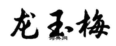 胡问遂龙玉梅行书个性签名怎么写