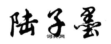 胡问遂陆子墨行书个性签名怎么写