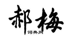 胡问遂郝梅行书个性签名怎么写