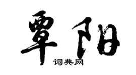 胡问遂覃阳行书个性签名怎么写