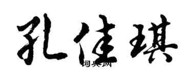 胡问遂孔佳琪行书个性签名怎么写