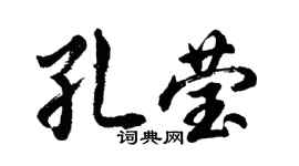 胡问遂孔莹行书个性签名怎么写