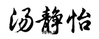 胡问遂汤静怡行书个性签名怎么写