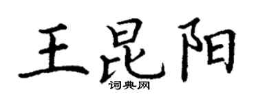 丁谦王昆阳楷书个性签名怎么写